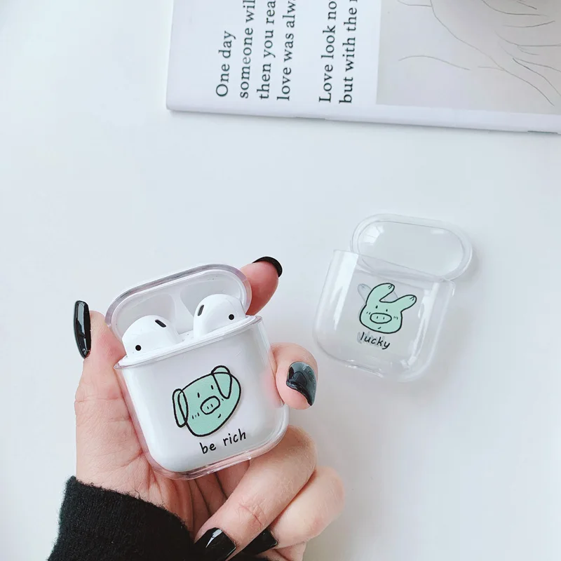 Для airpods чехол милый роскошный модный прозрачный жесткий чехол для Air Pods чехол Bluetooth беспроводные наушники для AirPod 2 Чехол