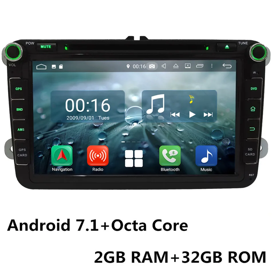 " Восьмиядерный 4G Android 8,1 4 Гб ОЗУ 64 Гб ПЗУ автомобильный DVD мультимедийный плеер стерео для Skoda Octavia Yeti Fabia Rapid Praktik Superb - Цвет: Android 7.1 x 8Core