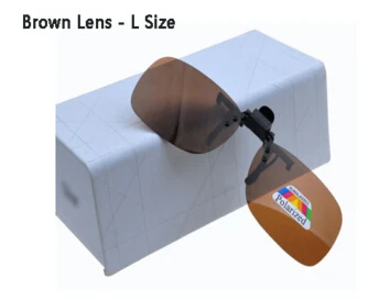 brown L Size Поляризованные солнцезащитные очки, клип на солнцезащитные очки онлайн, 3 размера, для вождения, линзы ночного видения, пластиковый чехол, анти-UVA Оттенки для женщин Men02 - Цвет линз: brown L Size