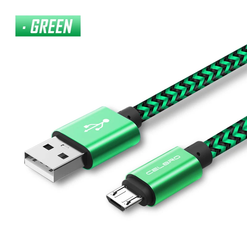 Green Cable Micro usb зарядный кабель для передачи данных Android мобильный телефон зарядное устройство зарядный кабель для samsung Galaxy A10 M10 J4 J6 A7 A6 Plus - Тип штекера: Green Cable