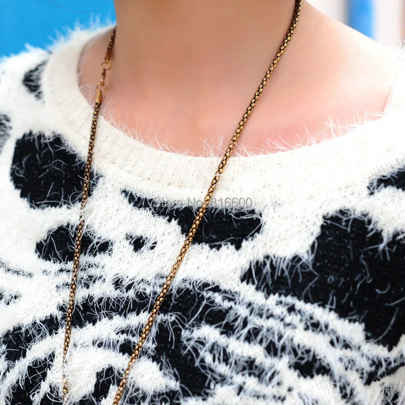 New pullover sweater plush mohair thickened outer leopard tiger | Женская одежда