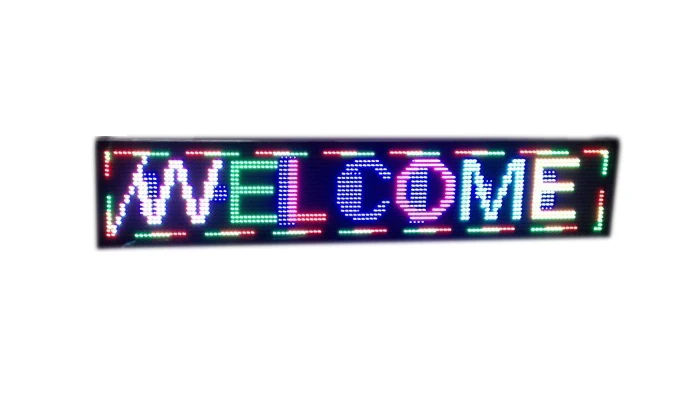 P10 Открытый RGB светодиодный дисплей экран вывеску сообщение 16*80 пикселей