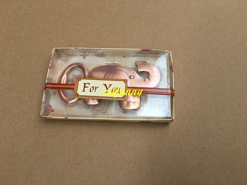 100 шт./лот быстрая доставка открывалка для бутылок Слон удачи свадебные сувениры