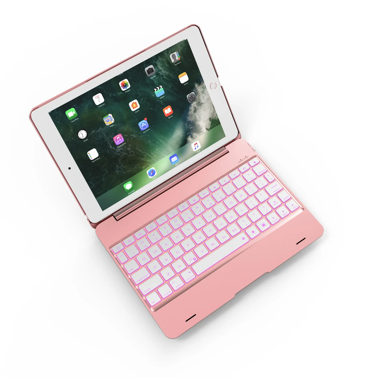 Rose Gold Для iPad Pro 9,7 клавиатура с откидной крышкой и Bluetooth для ноутбука - Цвет: Rose Gold