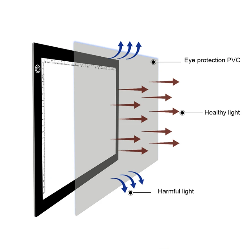 

A3 LED LED Light Pad Box Drawing Tracing Tracer Copy Board Table Pad Panel Led Light Pad Copy Board Intelligent Touch Control