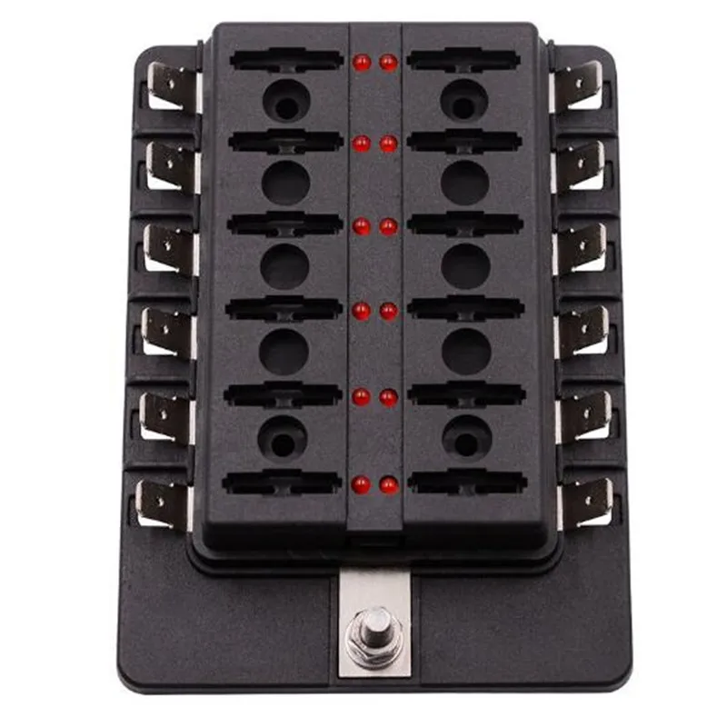 Блок предохранителей WUPP универсальный 1 в 10 32 в|fuse holder box|fuse box holdercar fuse |