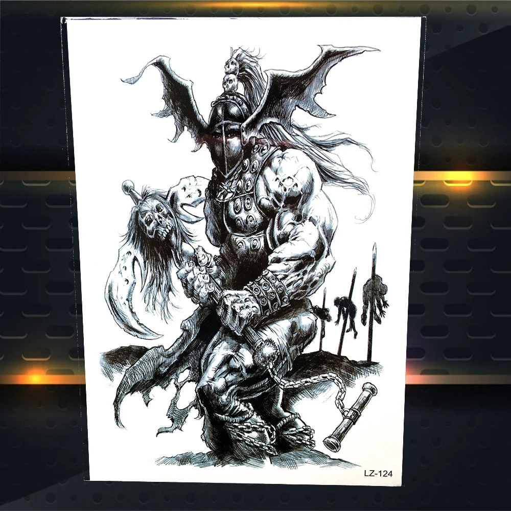 Мастер зверь мужские черные Временные татуировки Наклейки Для женщин Средства