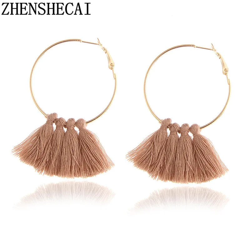 2018 богемные винтажные аксессуары длинные висячие серьги с кисточками красивые