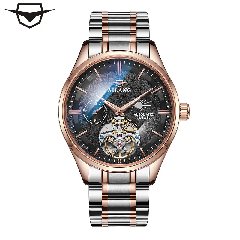 Автоматические часы AILANG механические часы для мужчин Tourbillon водонепроницаемые Роскошные брендовые Топ дропшиппинг Дата мужские часы