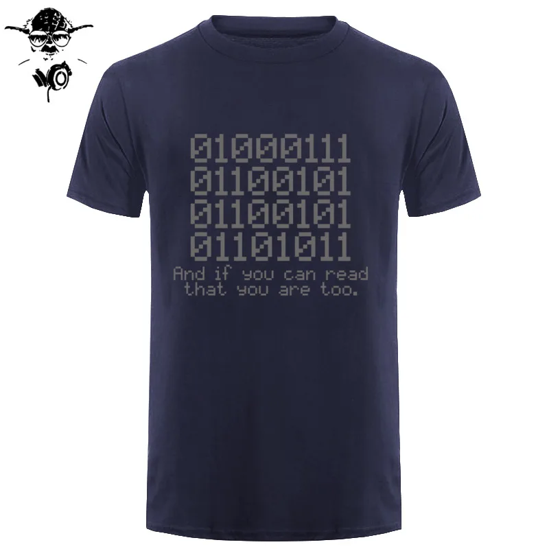 0100 бинарная футболка код Geek Nerd Tech Computing слоган подарок Забавный подарок 123t модные мужские футболки с круглым вырезом футболки - Цвет: navy gray