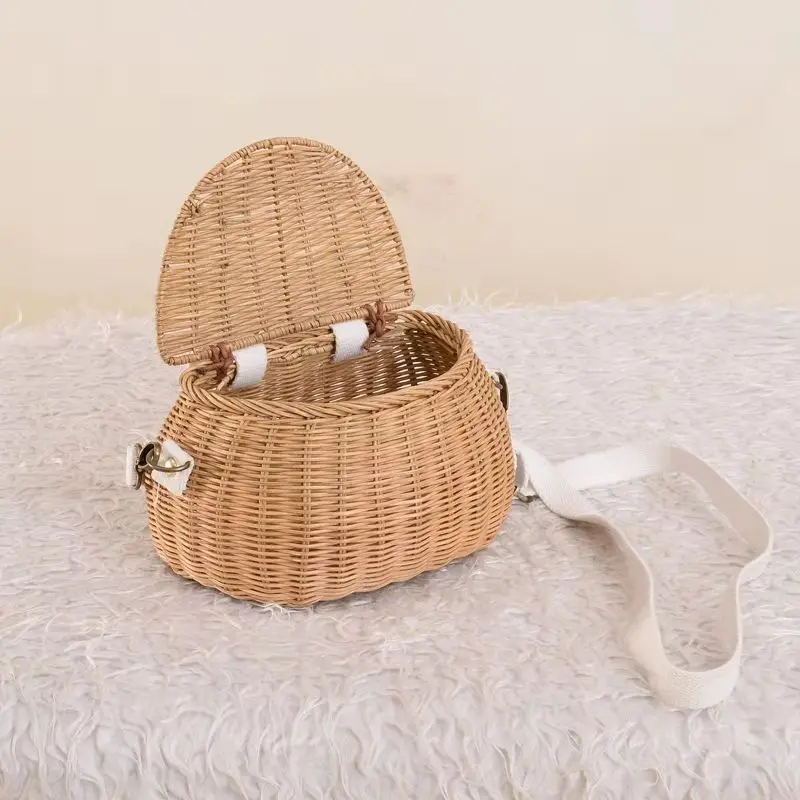 Симпатичная Корзина для детей плетеная Сумка из ротанга многофункциональная