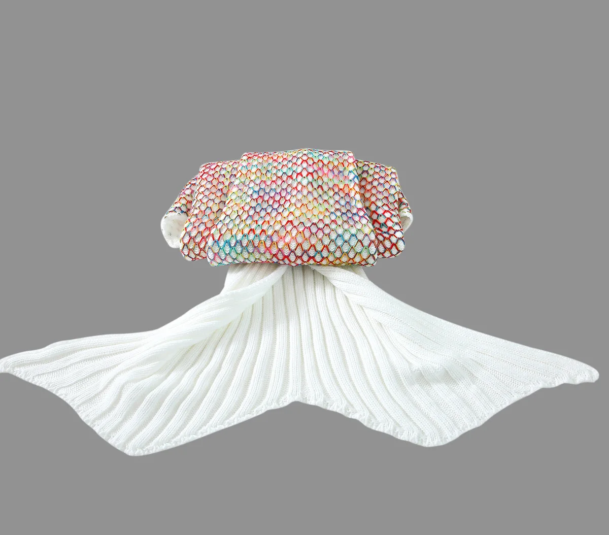 Хвост русалки Одеяло вязаные крючком красочные весы большой хвост диван-кровать