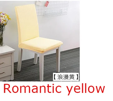 Romantic yellow Полярный флис тканевый чехол на стулья Slipcovers растягивающиеся съемные чехлы на стулья для столовой чехлы на стулья для отеля банкета чехлы для сидений housse de chaise - Цвет: Romantic yellow