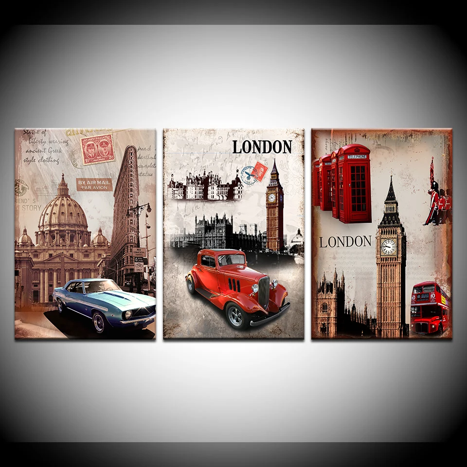 Домашняя декоративная настенная художественная Краска на холсте с принтами 3 шт.