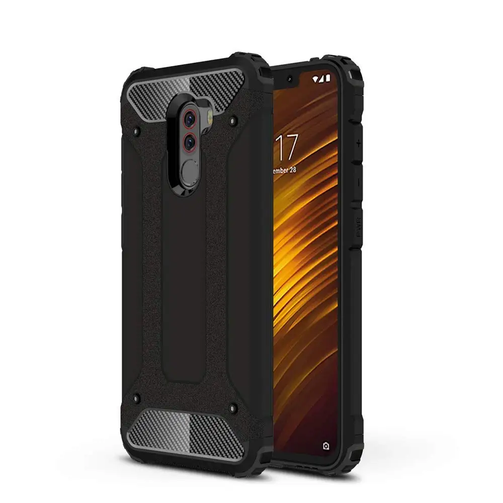 

Чехол для Xiaomi Pocophone F1, чехол для Pocophone F1, ударопрочный Прочный резиновый силиконовый прочный защитный чехол для телефона
