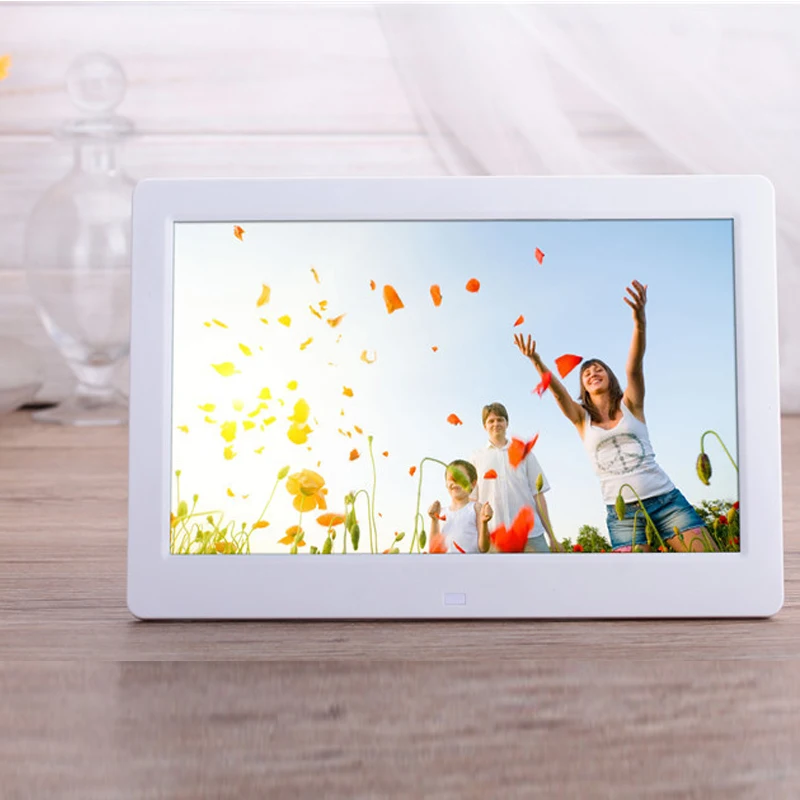 Цифровая фоторамка 10," HD TFT-LCD 1024*600 Цифровая фоторамка Будильник MP3 MP4 видеоплеер