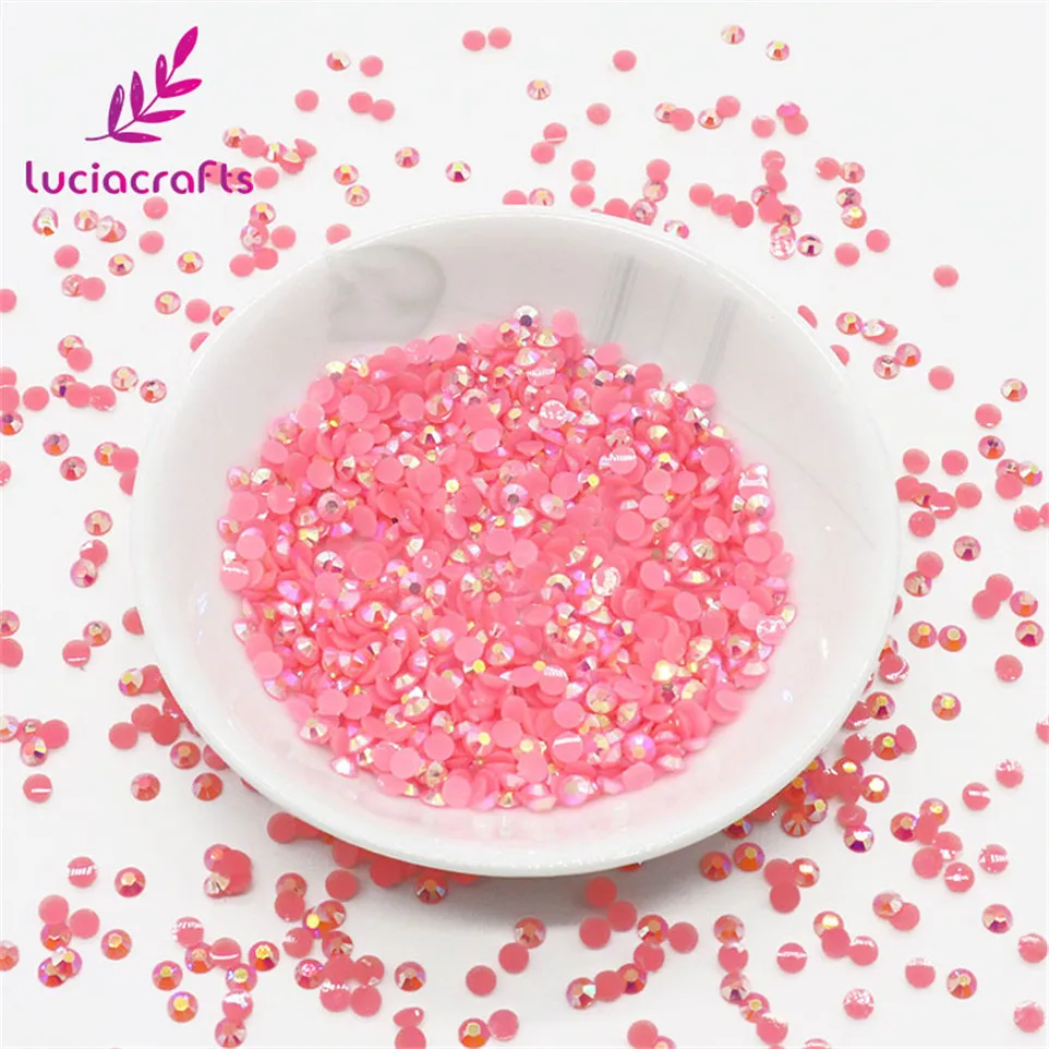 Lucia crafts, 4 мм, разные цвета, полимерные желейные стразы, круглые с плоским основанием, 1440 шт/2880 шт G0306