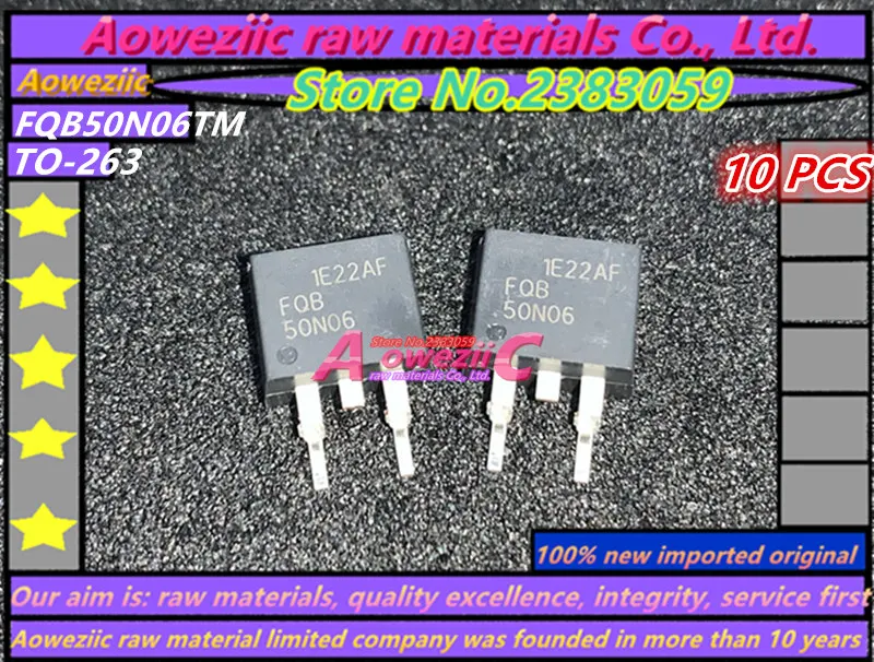 

Aoweziic, 100%, новый импортный оригинальный FQB50N06TM FQB50N06 50N06 TO-263, MOSFET 50A, 60 в