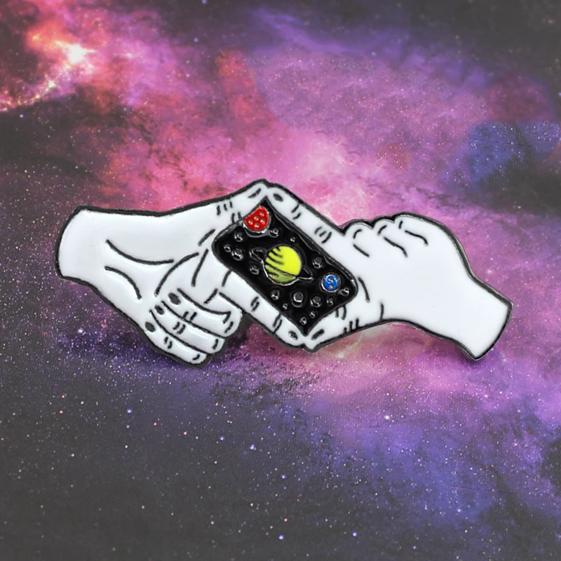 Обращаем Ваше внимание жест ночное небо брошь с дизайном Планета Творческий