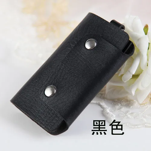 Черный ETya, Модный женский и мужской держатель для ключей, кошелек, высокое качество, из искусственной кожи, унисекс, кошельки для ключей, органайзер, сумка для ключей, кошелек для экономки - Цвет: Черный