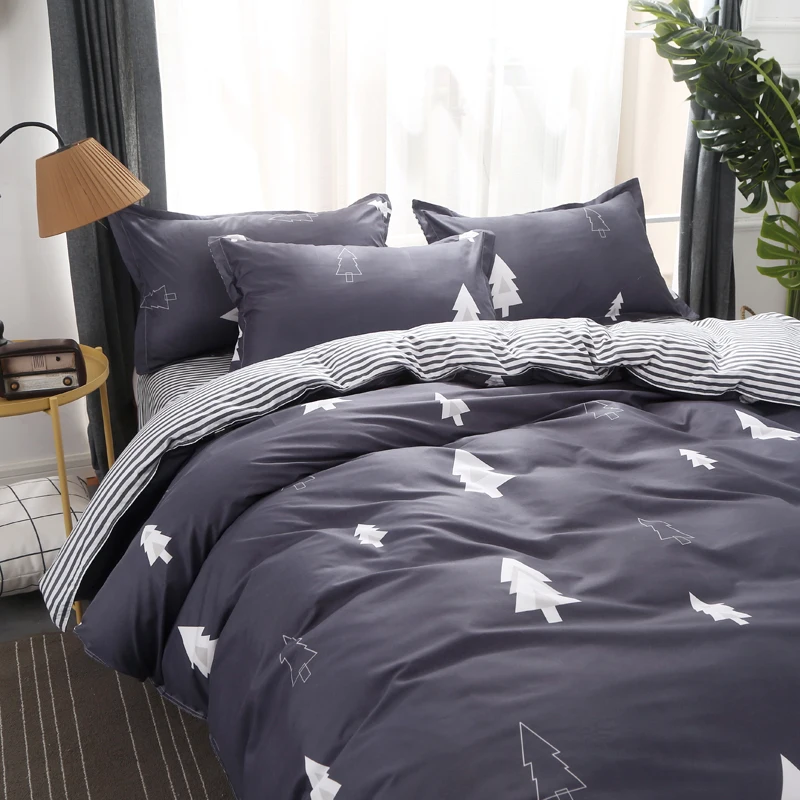 Российские и американские комплекты постельного белья пододеяльник с серым