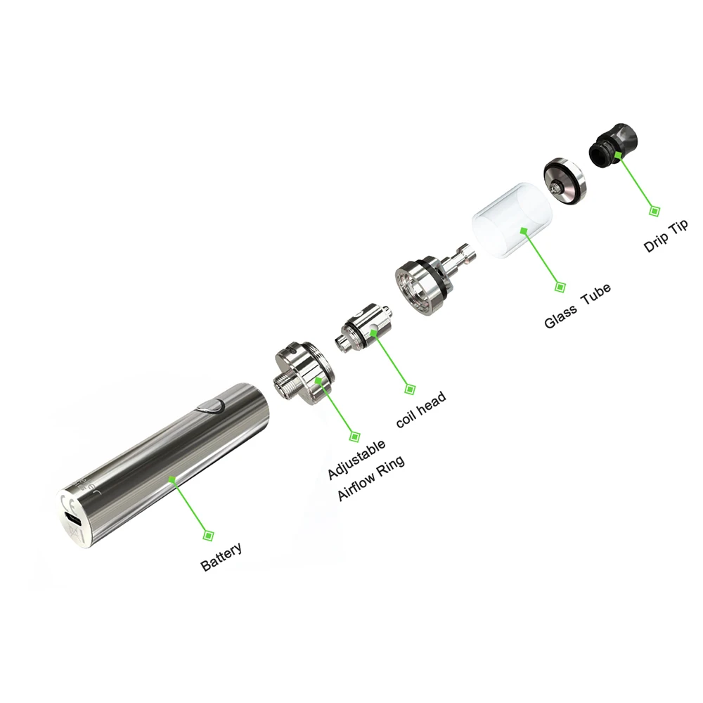 

Artery Sleeker D16 Starter Kit with Built-in 750mAh Battery & 2ml Tank Pen-stype Vape Kit Top Fill & Bottom Airflow Vs Ijust 3