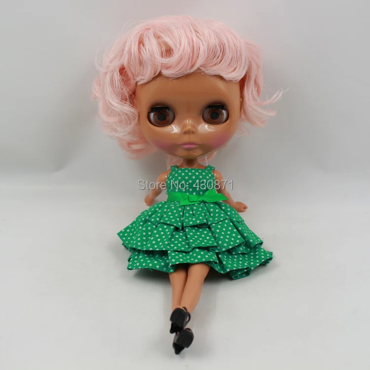 Темные куклы кожи розовые волосы (PRRS 77)|pink hair doll|doll dolldolls dolls |