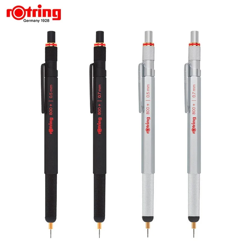 0.7/0.5mm Metal Silver/black Multi-function Pen Design Drawing Stylus Capacitor Pencil  1 Piece