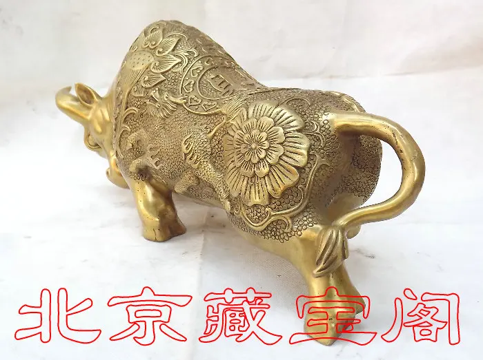 Украшения из чистой меди Wangcai крупный рогатого скота бык большие украшения Cai Wang