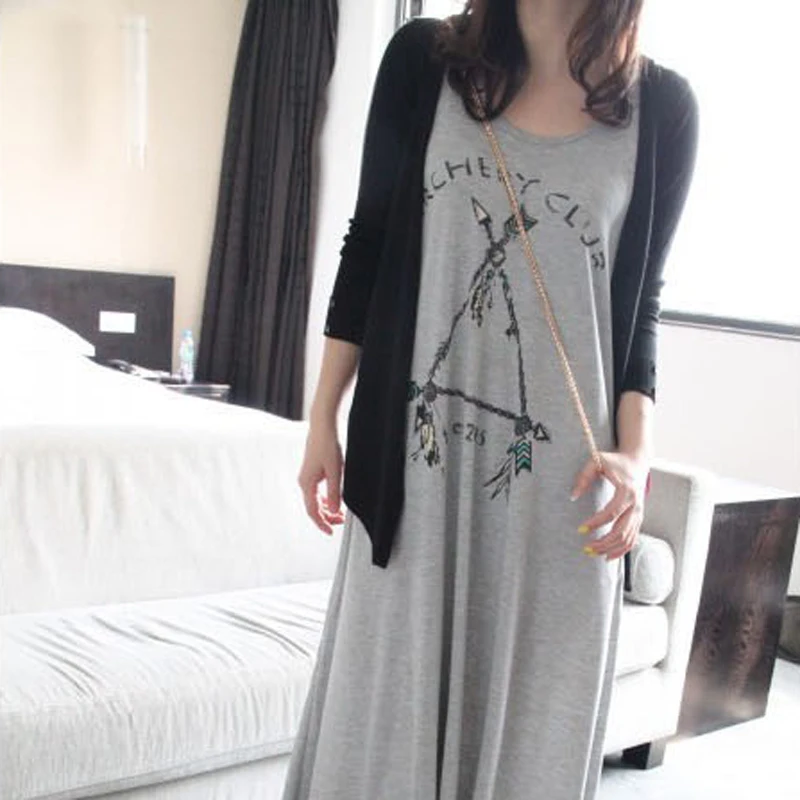 2017 new maternity dress round neck knee long sleeves sleeveless pregnant women dress. | Мать и ребенок