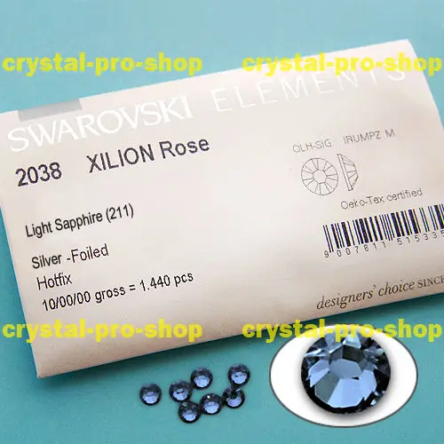 Ss7 Swarovski элементы свет сапфир ( 211 ) 432 шт. нет исправлений горный хрусталь круглый