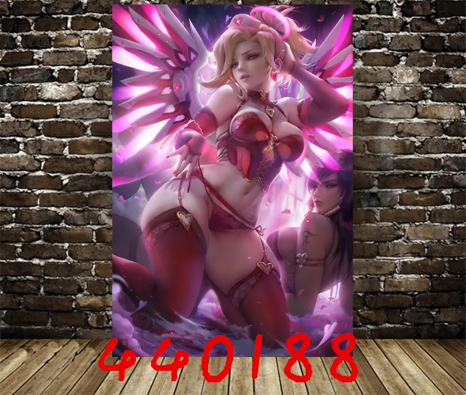 Постер на холсте с изображением игры Overwatch, картина в рамке, живопись для гостиной, кабинета, спальни, украшения для дома, товары для настенного искусства, Картина на холсте