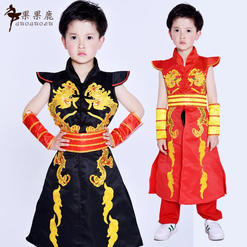 New children's classical dance costumes girls ink fan performance clothes exercise | Тематическая одежда и униформа