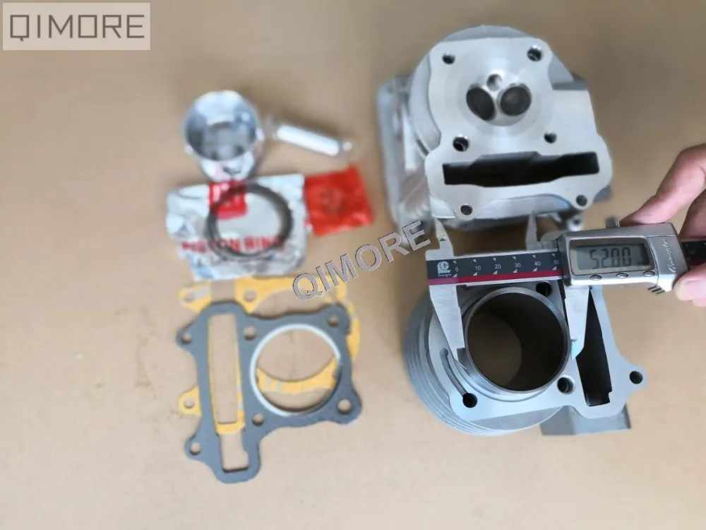 39 мм 139QMB GY6-50 cc обновлен до 47 мм 147QMD GY6 80 cc большой комплект отверстий, с головкой цилиндра 64 мм клапаны