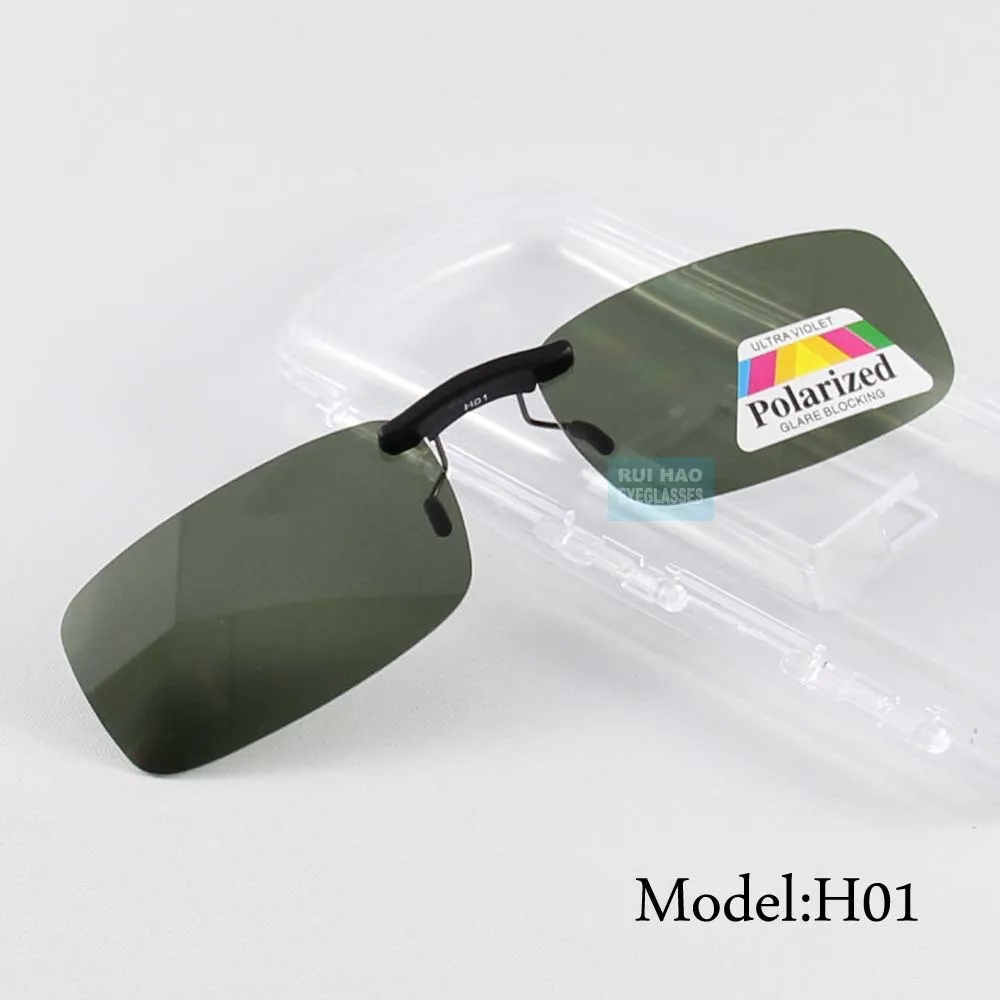 Model H01 UV400 поляризованные солнцезащитные очки, светильник на застежке, супер солнцезащитные очки для мужчин, унисекс, очки, темно-зеленые линзы, солнцезащитные очки для женщин - Цвет линз: Model H01