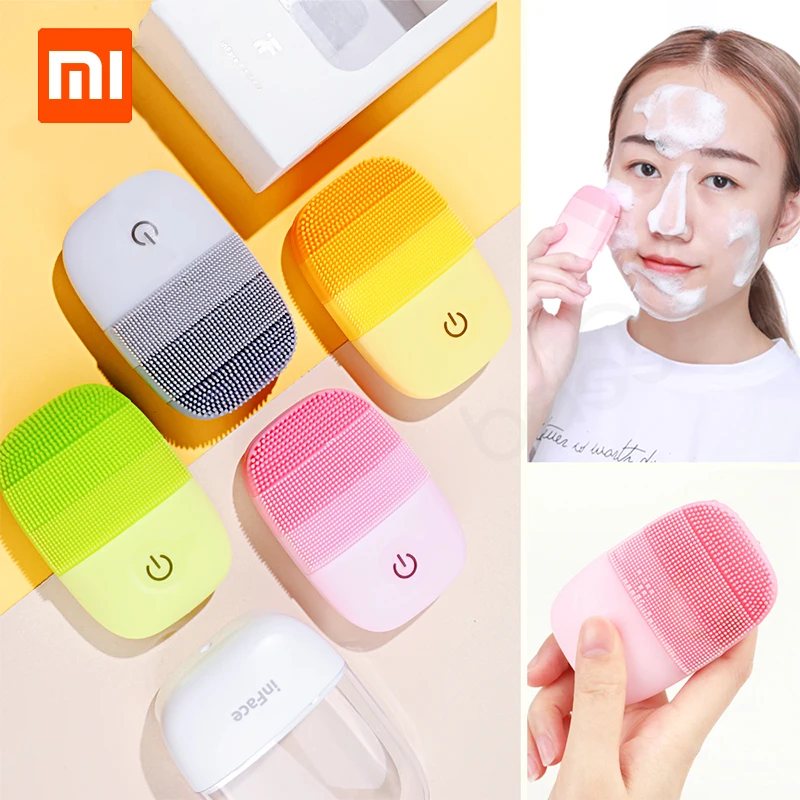 Xiaomi inFace электрическая глубокая Чистящая Щетка массажная Соник для мытья лица IPX7 водостойкое Силиконовое очищающее средство для лица Уход за кожей