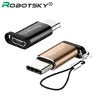 Кабель-преобразователь Robotsky с USB Type-C на Micro USB штырь-гнездо Type-C OTG для Samsung Letv Macbook Matebook