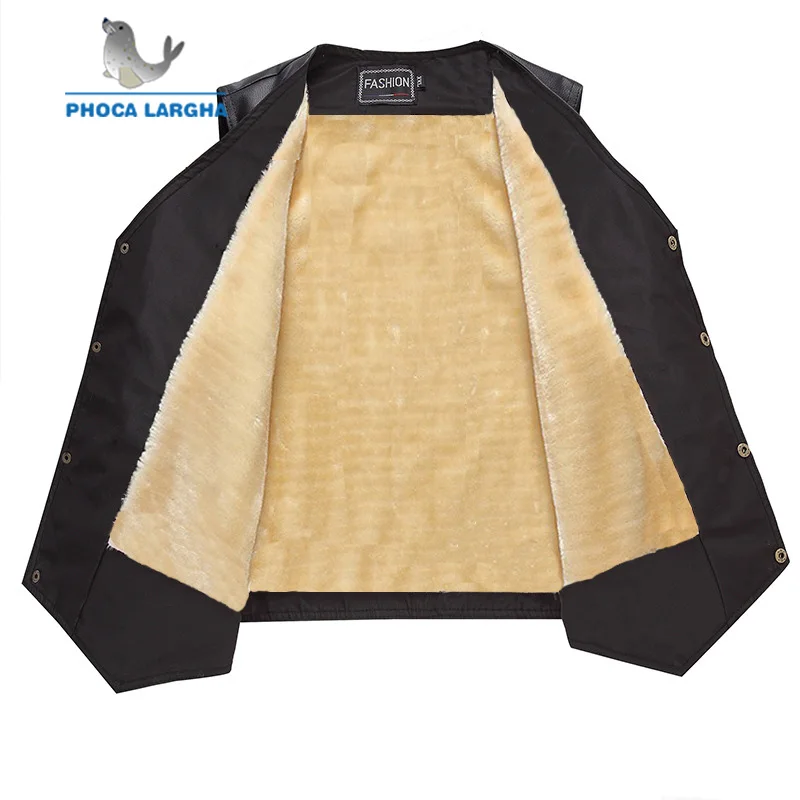 Новинка 2018 зимний мужской жилет черный Байкерский мотоциклетный из