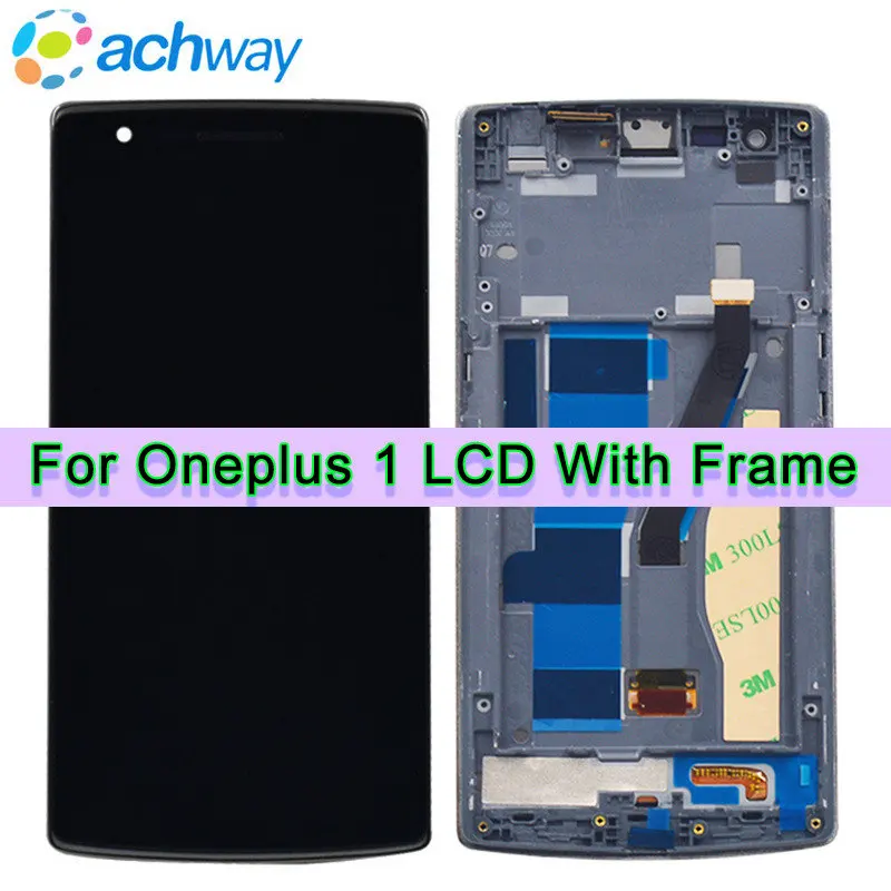 

100% Tested For Oneplus 1 LCD Display Touch Screen Digitizer Assembly With Frame 5.5" For Oneplus One A0001 LCD Display Screen