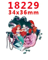 PR-18229 Принадлежности для рукоделия с изображением героев мультфильмов плоские с обратной стороны плоские смолы 30 штук. PR-17991-18249 - Цвет: PR-18229
