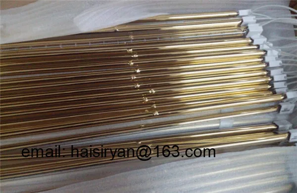 Золотистый отражатель короткая волна Кварцевая инфракрасная трубка светильник