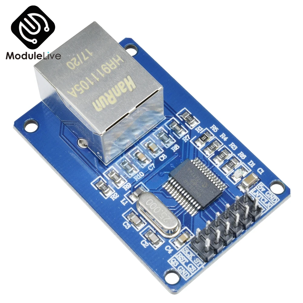 ENC28J60 LAN Ethernet сетевой модуль 25 МГц для Arduino Crystal AVR 51 LPC STM32 3 V 5V|Детали и аксессуары