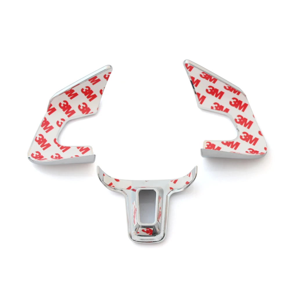 Стайлинг автомобиля хромированное украшение на руль из АБС пластика наклейка