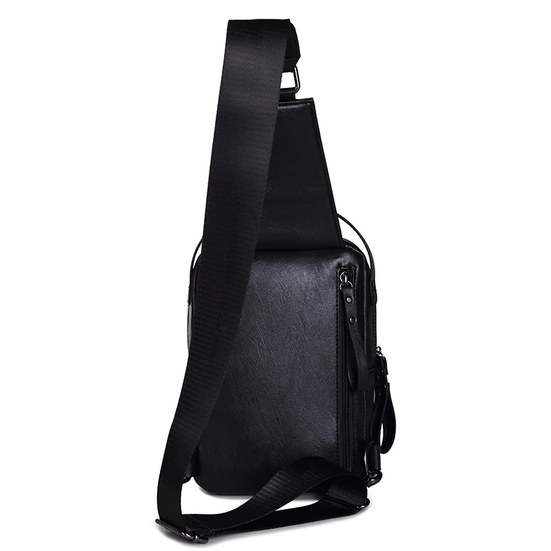 Нагрудная сумка из ПУ кожи для мужчин модный мессенджер отдыха PT1139|bag biodegradable|bag