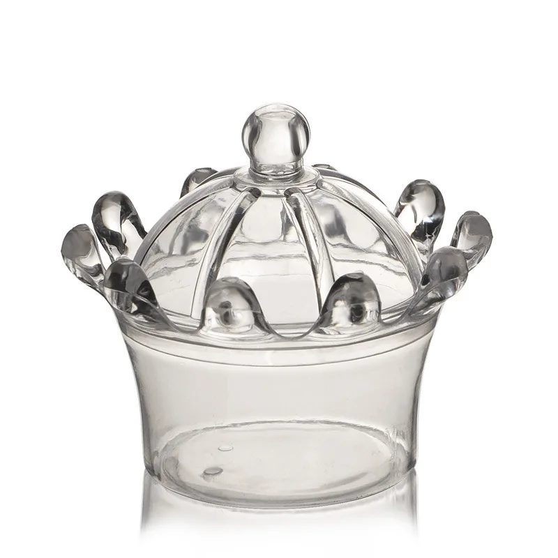 Коробка для конфет прозрачная корона пластиковая мини коробка Рождество свадьба