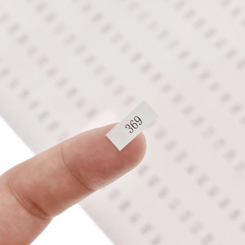 Нитки для вышивки крестом цветная этикетка с цифрами клейких наклеек