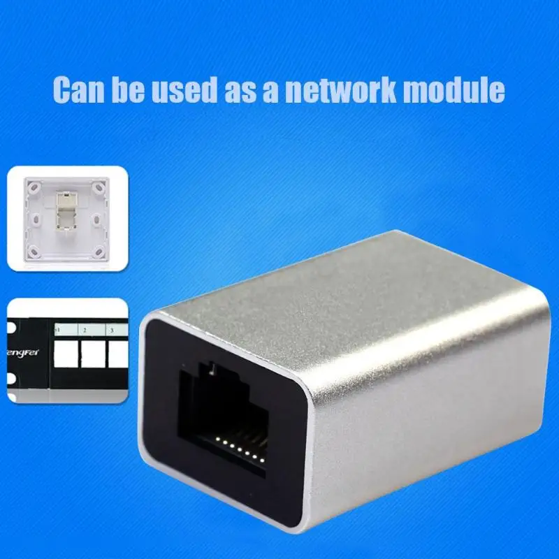 Алюминиевый Cat6 RJ45 8P8C муфта для женщин сетевой Встроенный адаптер|Коннекторы и