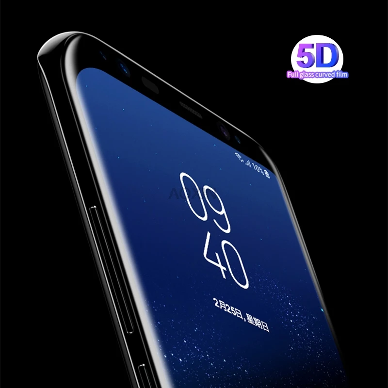 AOXIN 5D полное покрытие закаленное стекло для samsung Galaxy S8 S9 S10 Plus Note 8 9 10 Защита экрана для samsung S 8 9+ стеклянная пленка