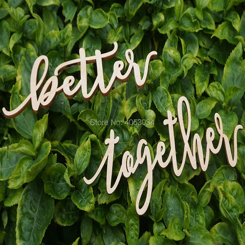 Свадебные стулья с надписями Better together свадебные украшения знаки Signs каллиграфией