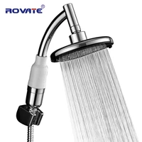 rovate bath large hand shower head power nozzle hydromassage pressure boost water saving big rain showerhead accessories
